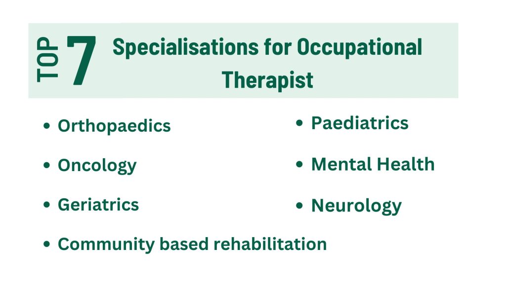 Specialisations for Occupational Therapist